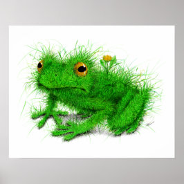 "Echter Grasfrosch" - Zeichnend Poster