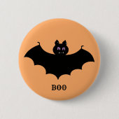 Echter Halloween-Bat Button (Vorderseite)