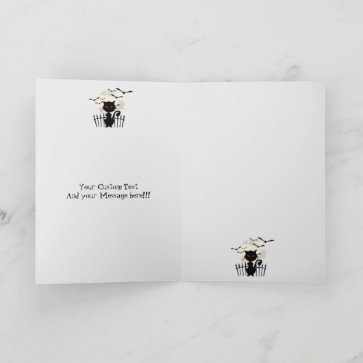 Echter Halloween-Faulpelz-Mond Karte (Innenseite)