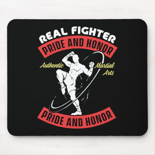 Echter Kämpfer Muay Thai Mixed Martial Arts kämpfe Mousepad (Vorne)