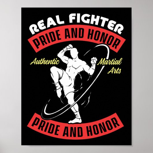 Echter Kämpfer Muay Thai Mixed Martial Arts kämpfe Poster (Vorne)