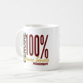 Echter Kundendienst-Manager Kaffeetasse (Vorderseite Links)