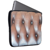 Echter Lederhintergrund, luxuriöser Deko Laptopschutzhülle (Vorne Rechts)