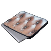 Echter Lederhintergrund, luxuriöser Deko Laptopschutzhülle (Vorne Knopf)