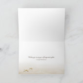 echter Liebestext in Ozean Sand Hochzeit Karte (Innenseite)