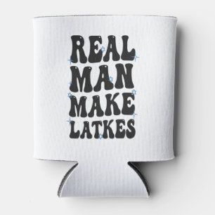 Echter Mann Macht Latkes Lustig Groovy Chanukka Dosenkühler