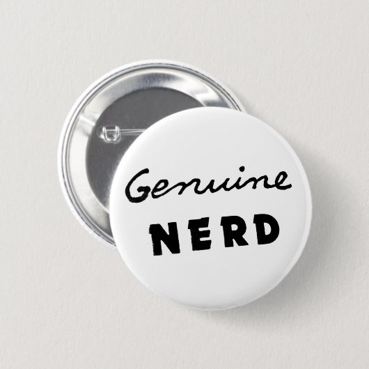 Echter Nerd-Knopf Button (Vorne & Hinten)