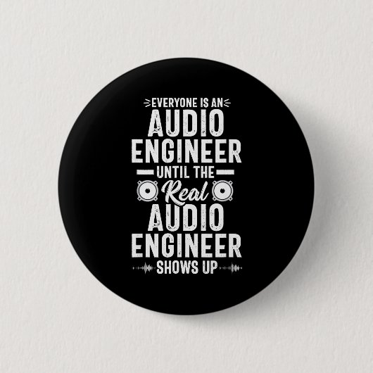 Echter O-Ingenieur Tontechnik Lustiger Spruch Button (Vorderseite)