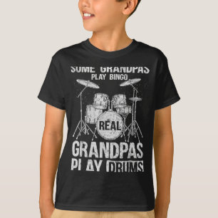 Echter Opa spielt Schlagzeug Percussionist Drummer T-Shirt