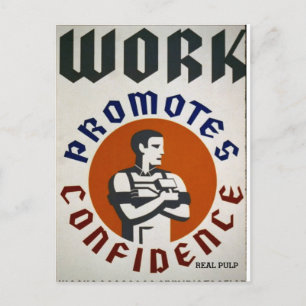 ECHTER PULP- WPA- Arbeitskraft Postkarte