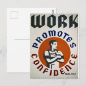 ECHTER PULP- WPA- Arbeitskraft Postkarte (Vorne/Hinten)