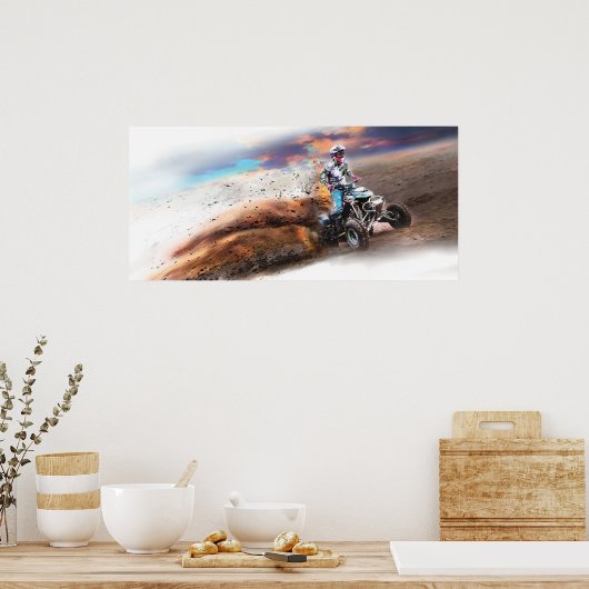 Echter Quad Bike Fun für Jungs Poster (Küche)
