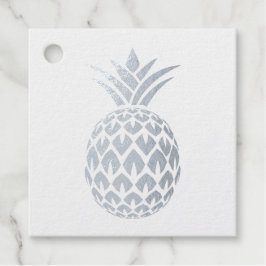Echter Silver Foil Ananas Event Planner Geschenkanhänger