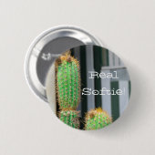 Echter Softie Grüner Kaktus Funny Button Pin (Vorne & Hinten)