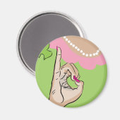 Echter Spaß bei der Hübschen Girl-Studentinnenverb Magnet (Vorderseite/Rückseite)