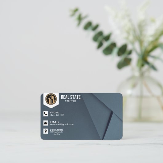 ECHTER STAAT VISITENKARTE (Stehend Vorderseite)