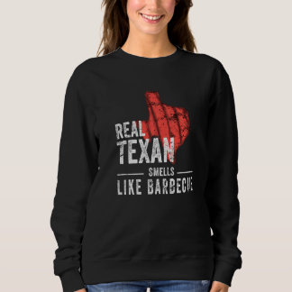 Echter Texaner riecht nach Barbecue-Grill-Vater Sweatshirt