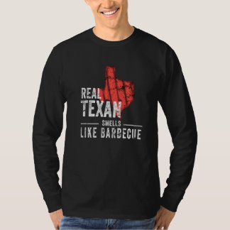 Echter Texaner riecht nach Barbecue-Grill-Vater T-Shirt
