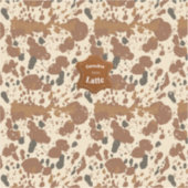 Echtes 100% Latte | Cowhide-Kaffee-Ästhetik Aufkleber (Vorderseite)