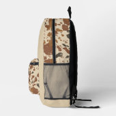 Echtes 100% Latte | Cowhide-Kaffee-Ästhetik Bedruckter Rucksack (Rechts)