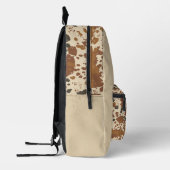 Echtes 100% Latte | Cowhide-Kaffee-Ästhetik Bedruckter Rucksack (Links)
