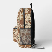Echtes 100% Latte  | Cowhide-Kaffee-Ästhetik Bedruckter Rucksack (Rechts)