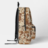 Echtes 100% Latte  | Cowhide-Kaffee-Ästhetik Bedruckter Rucksack (Links)