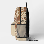 Echtes 100% Latte | Cowhide-Kaffee-Ästhetik Bedruckter Rucksack (Rechts)
