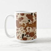 Echtes 100% Latte-Kuhfell-Muster-Tasse | Neutral  Kaffeetasse (Links)