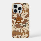 Echtes 100% Latte-Mug | Kuhfell-Kaffee-Ästhetik iPhone Hülle (Rückseite)