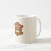 Echtes 100% Latte Neutrales Muster Mug Kaffeetasse (VorderseiteRechts)