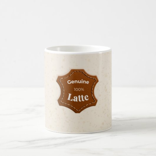 Echtes 100% Latte Neutrales Muster Mug Kaffeetasse (Mittel)