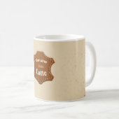 Echtes 100% Latte neutrales Muster Mug Kaffeetasse (VorderseiteRechts)