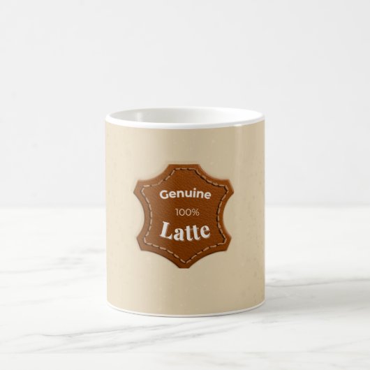Echtes 100% Latte neutrales Muster Mug Kaffeetasse (Mittel)