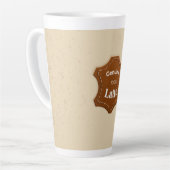 Echtes 100% Latte neutrales Muster Mug Milchtasse (Linke Ecke)