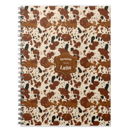 Echtes 100% Latte-Rindfledermuster | Neutral  Notizblock