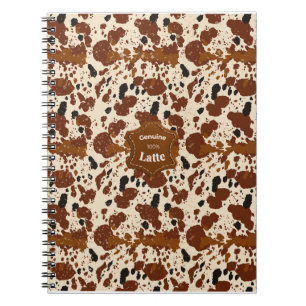 Echtes 100% Latte-Rindfledermuster Neutral Notizblock