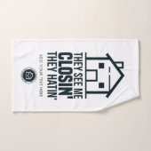 Echtes Anwesen-Agent-Firmenlogo - personalisieren Handtuch (Handtuch)