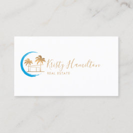 echtes Anwesen berufliches Palmenstrand Foto bu Visitenkarte
