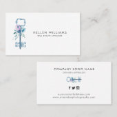 - Echtes Anwesen-Beurteiler mit Blumenschlüssel Visitenkarte (Vorne/Hinten)