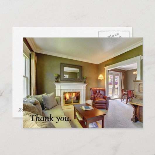 Echtes Anwesen danke Ihnen Postkarte. Postkarte (Vorne/Hinten)