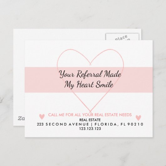 Echtes Anwesen, das Ihr Referendum mir ein Herz lä Ankündigungspostkarte (Vorne/Hinten)