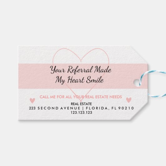 Echtes Anwesen, das Ihr Referendum mir ein Herz lä Geschenkanhänger (Vorderseite (Horizontal))