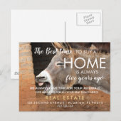 Echtes Anwesen Der beste Zeitpunkt zum Kauf einer  Ankündigungspostkarte (Vorne/Hinten)