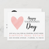 echtes Anwesen - Frohes Valentinstag Ankündigungspostkarte (Vorne/Hinten)