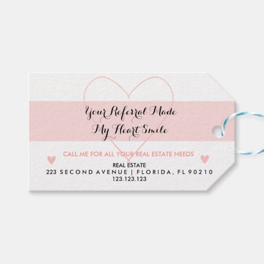 Echtes Anwesen Ihr Referendum hat mein Herz lächel Geschenkanhänger (Vorderseite (Horizontal))