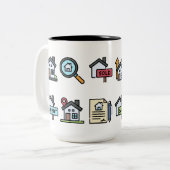 Echtes Anwesen-Kaffeebecher Zweifarbige Tasse (Vorderseite Links)