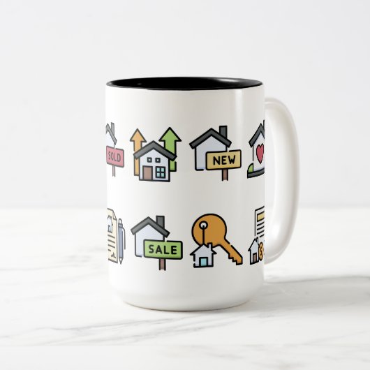 Echtes Anwesen-Kaffeebecher Zweifarbige Tasse (VorderseiteRechts)