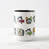 Echtes Anwesen-Kaffeebecher Zweifarbige Tasse (Mittel)