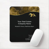 Echtes Anwesen. Konstruktion. Black Gold Mousepad (Mit Mouse)